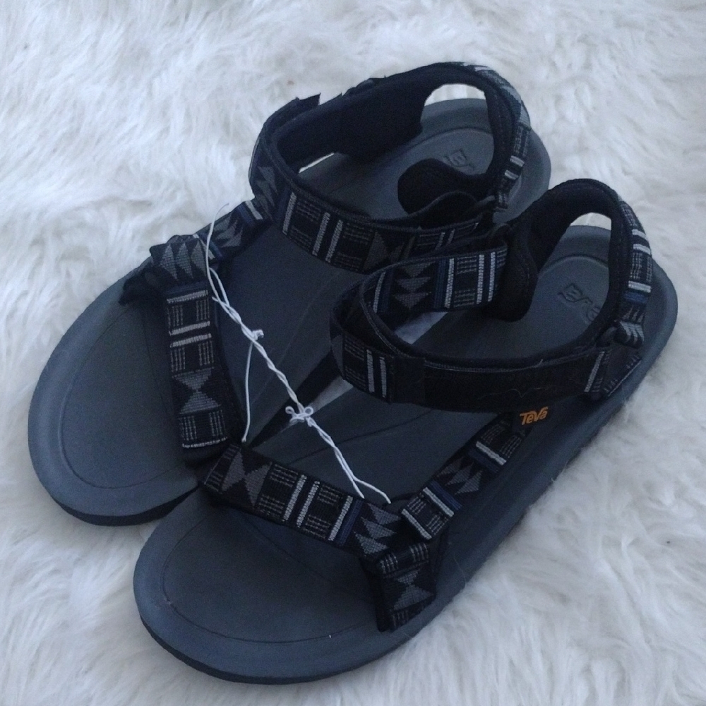 Teva Kids' Charcoal and Black Patterned Sandals